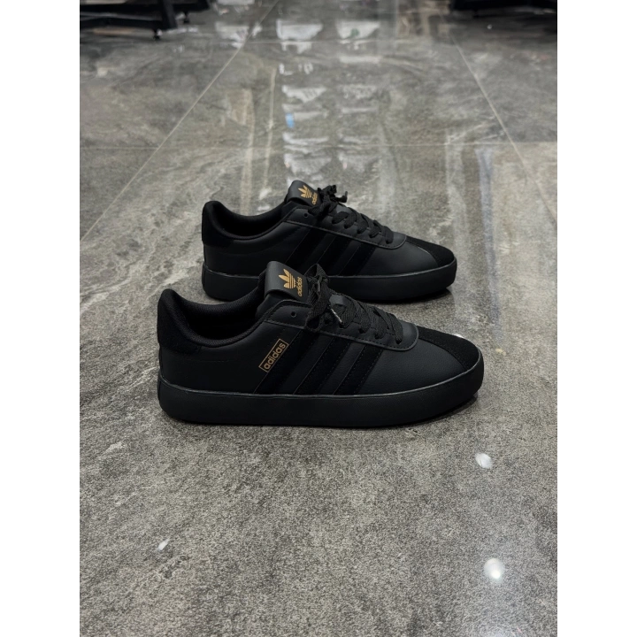 Adidas VL Court 2.0 Siyah Siyah Detaylı Spor Ayakkabı