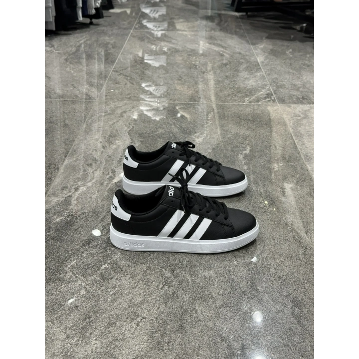 Adidas VS Pace 2.0 Siyah Beyaz Deri Detaylı