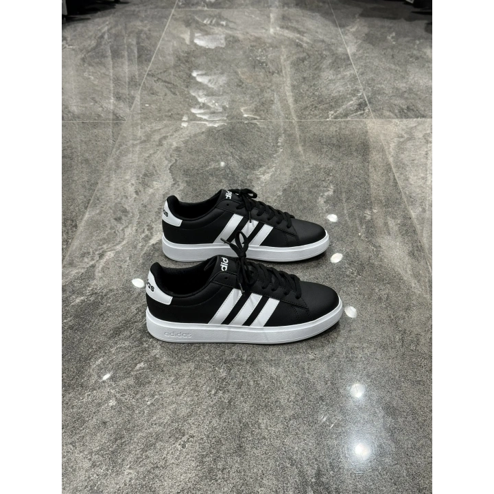 Adidas VS Pace 2.0 Siyah Beyaz Deri Detaylı