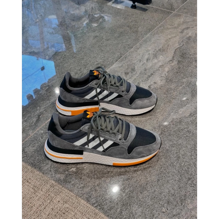 Adidas ZX 500 RM Gri Beyaz Turuncu Taban