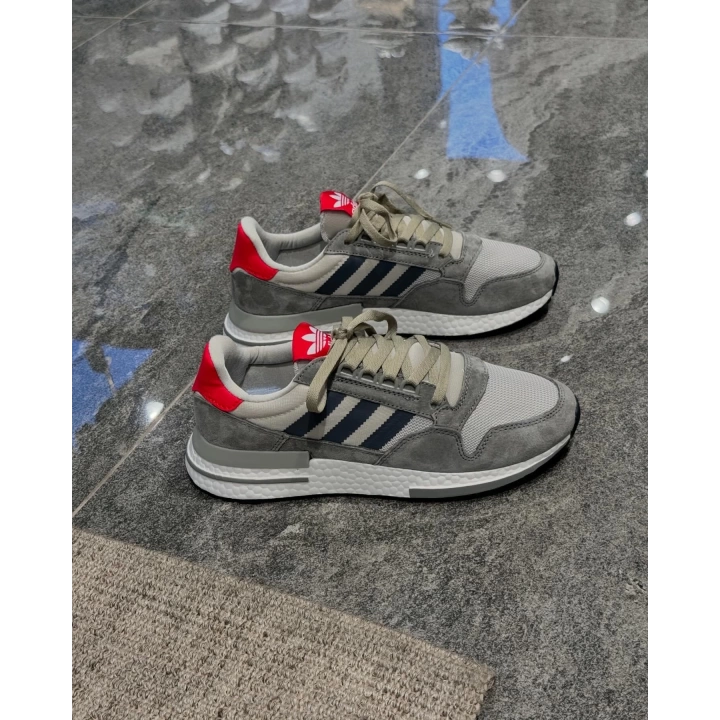 Adidas Zx 500 RM Gri Kırmızı Topuk