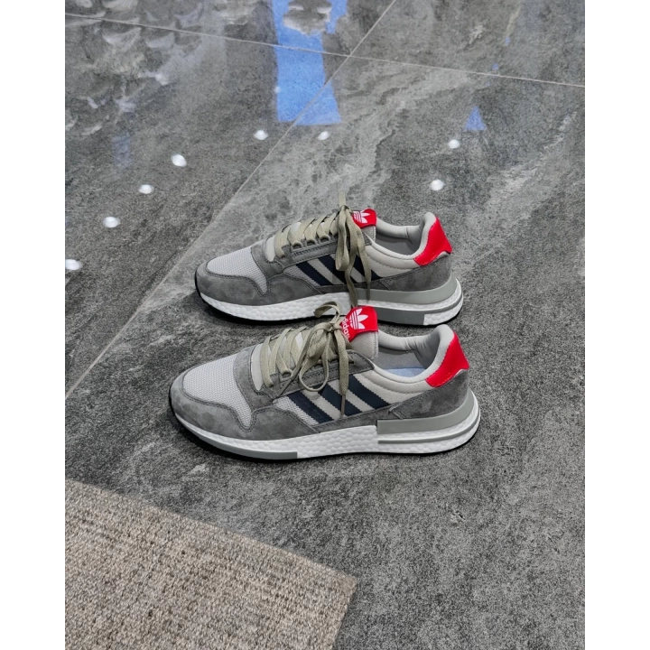 Adidas Zx 500 RM Gri Kırmızı Topuk