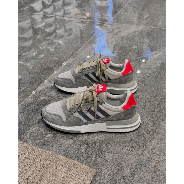 Adidas Zx 500 RM Gri Kırmızı Topuk