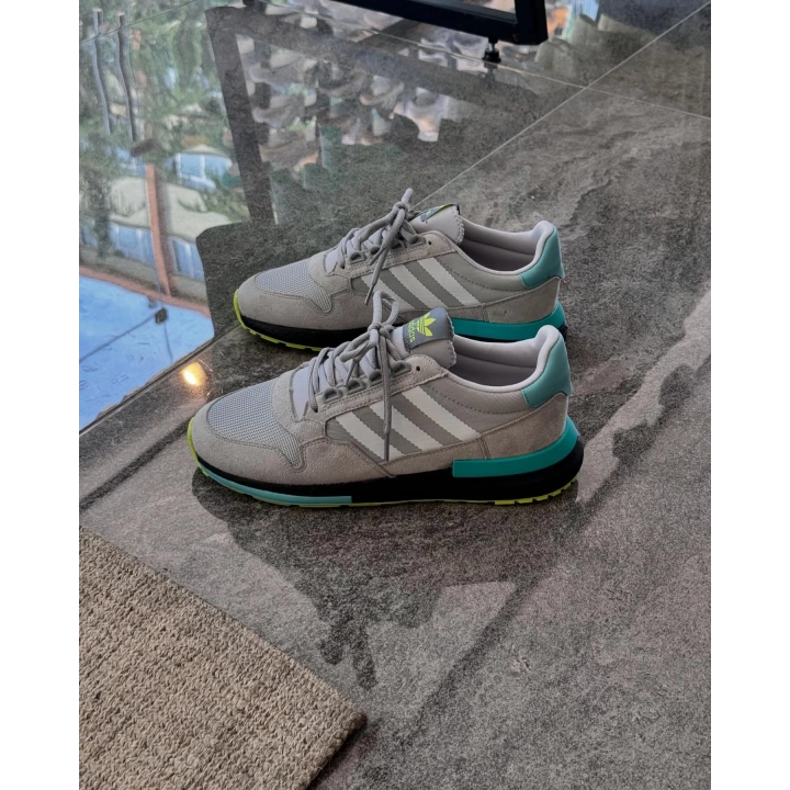 Adidas ZX 500 RM Gri Turkuaz Detaylı