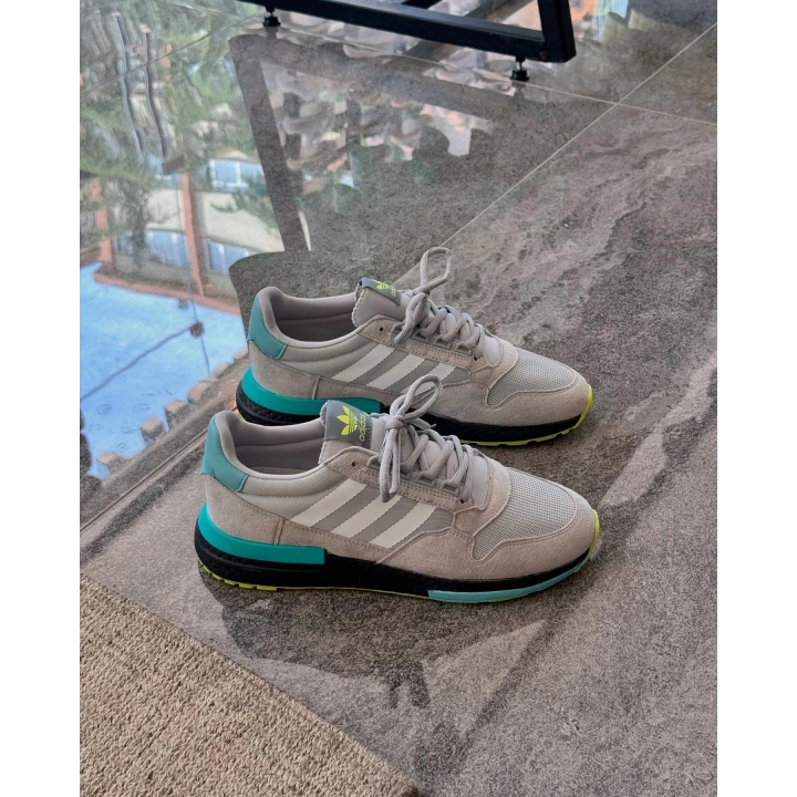 Adidas ZX 500 RM Gri Turkuaz Detaylı