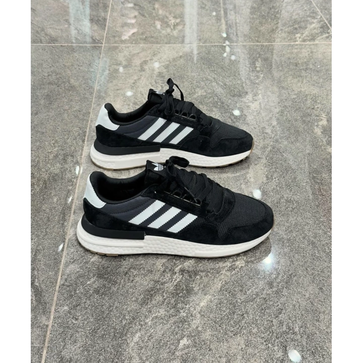 Adidas ZX 500 RM Siyah Beyaz Gri Kauçuk Taban Detaylı