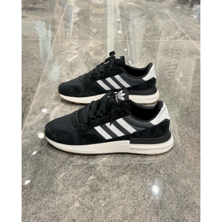 Adidas ZX 500 RM Siyah Beyaz Gri Kauçuk Taban Detaylı