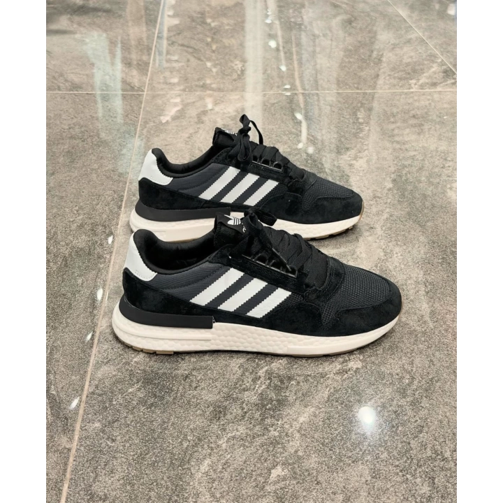 Adidas ZX 500 RM Siyah Beyaz Gri Kauçuk Taban Detaylı