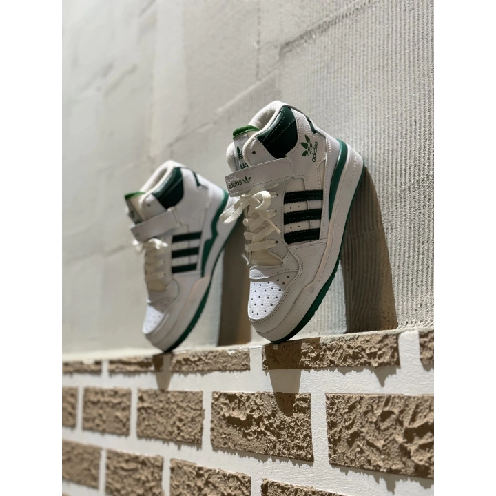 Bilekli Beyaz Yeşil Adidas Forum Low