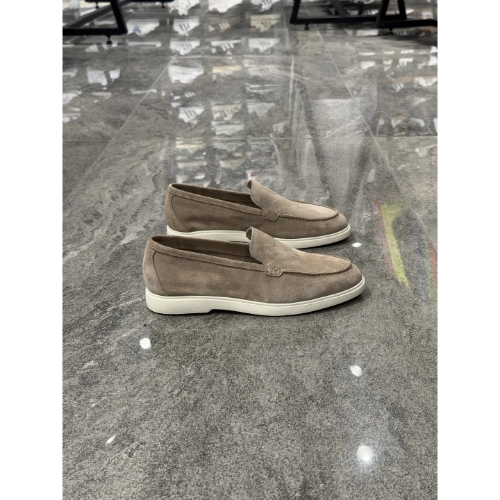 Casual Loafer Süet Bej Deri Ayakkabı