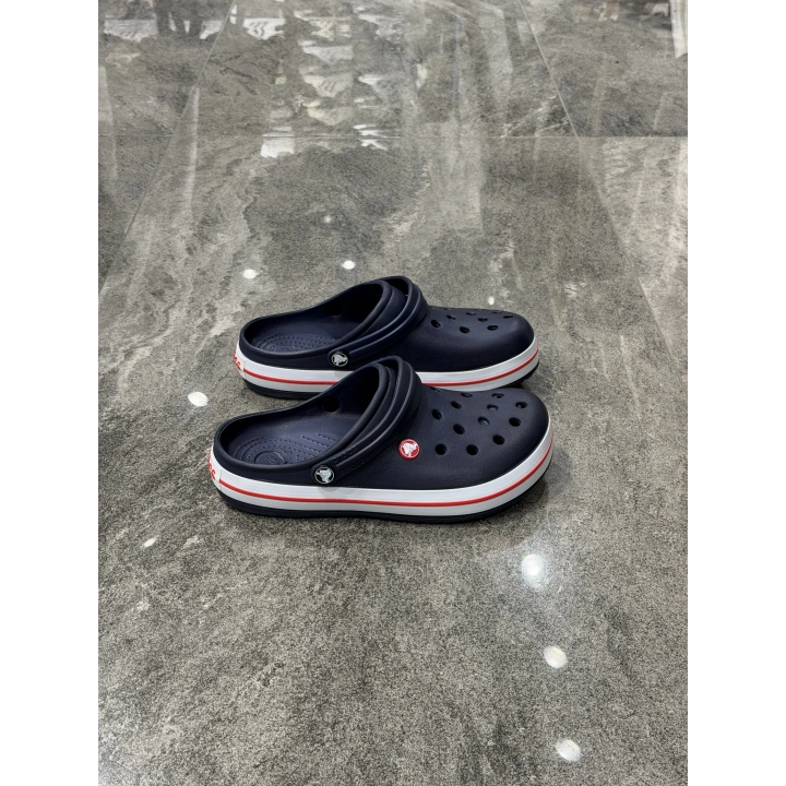 Crocs Classıc Lacivert Beyaz Detaylı Terlik