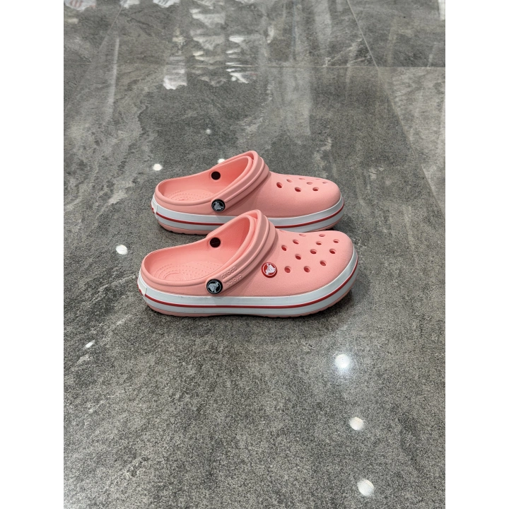 Crocs Classıc Pembe Beyaz Detaylı Terlik