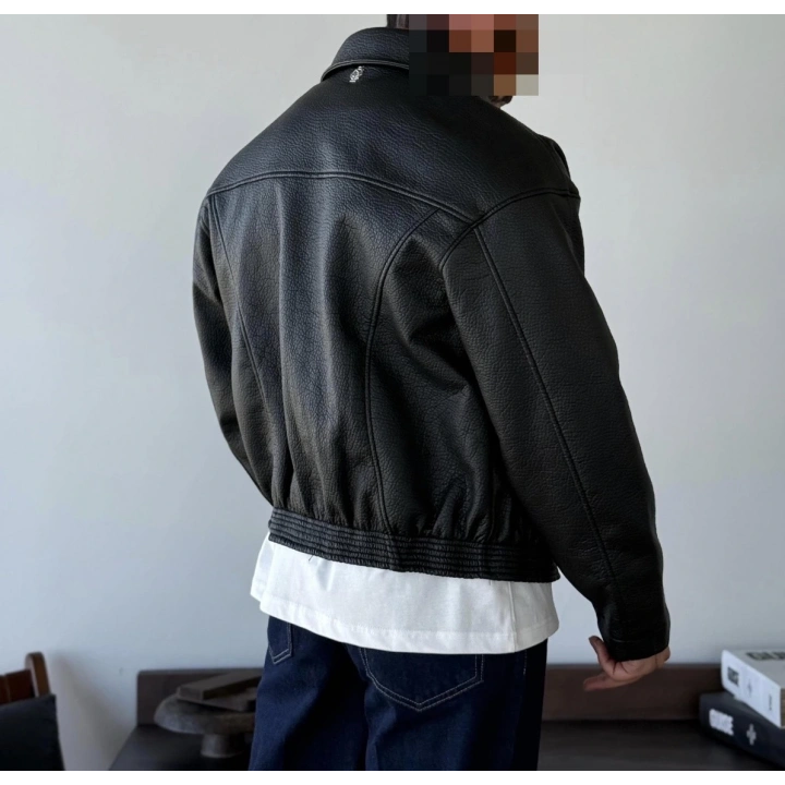 Deri Yıkamalı Siyah Mont