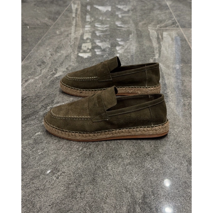 Erkek Espadril Loafer Yeşil Ayakkabı
