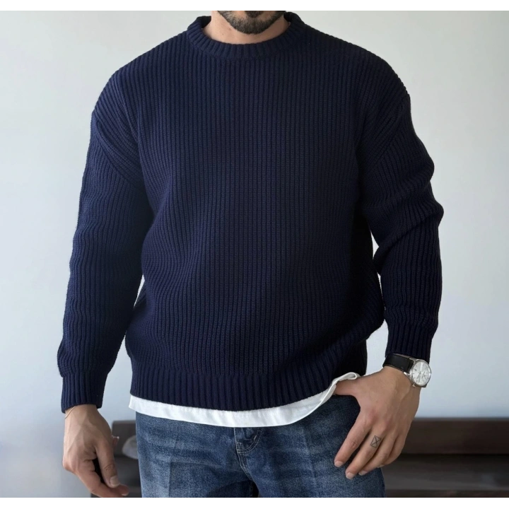 Giesto Lacivert Örme Triko