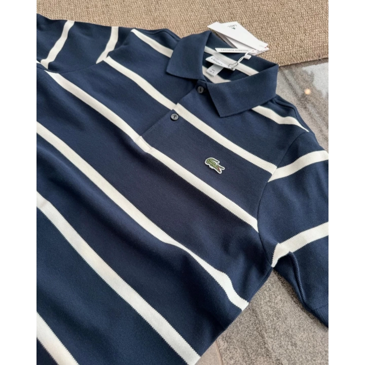 Lacoste Polo Yaka Laci Beyaz Çizgili