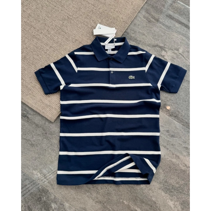 Lacoste Polo Yaka Laci Beyaz Çizgili