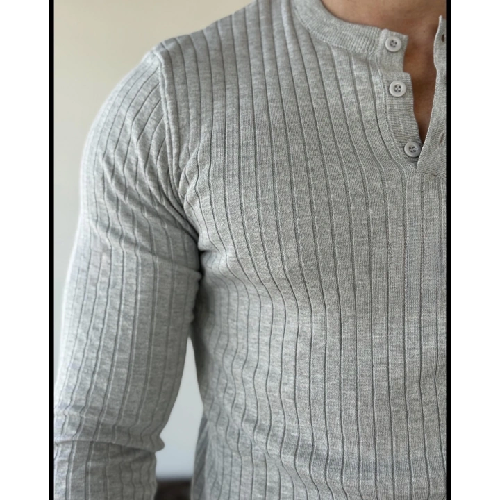 Marco Düğmeli Gri Sweat