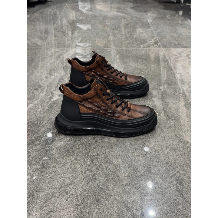 Marco Kahve Desen Air Tabanlı Deri Bot