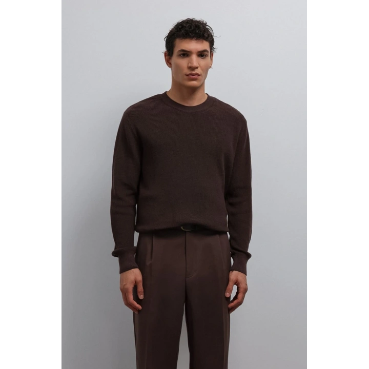 Marco Kahve İnce Detaylı Triko