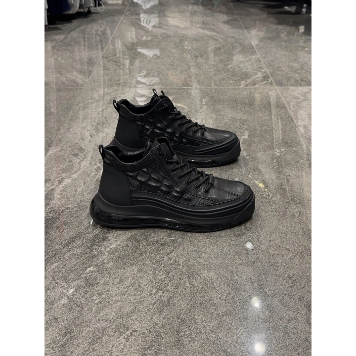 Marco Siyah Desen Air Tabanlı Deri Bot