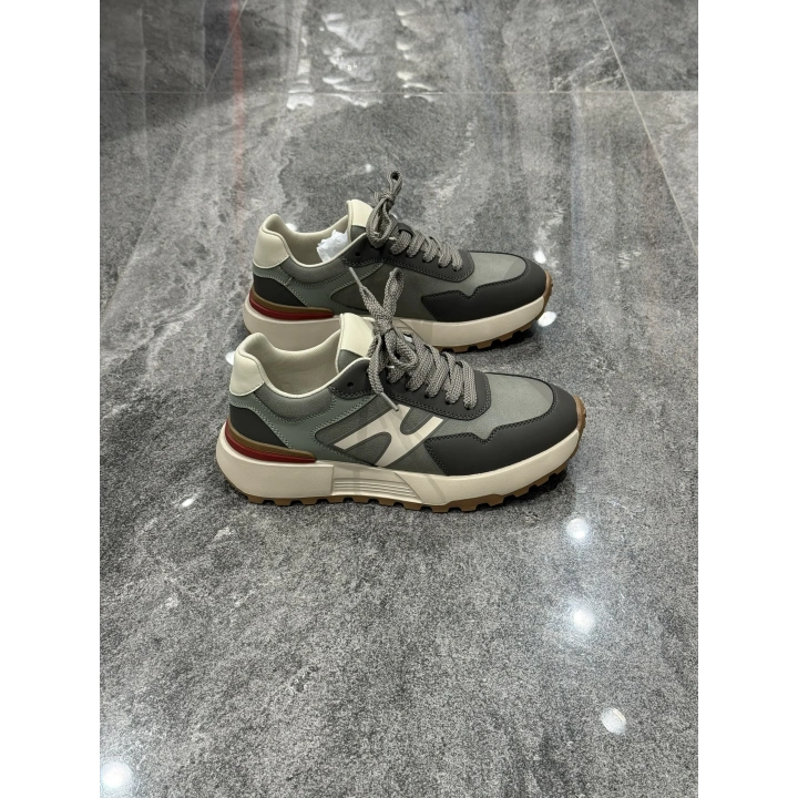 Marco Yeşil Krem Kahve Taban Detaylı Ayakkabı