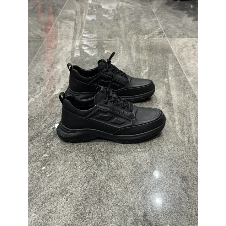 Marcomen 152-22604 Full Siyah Deri Spor Ayakkabı