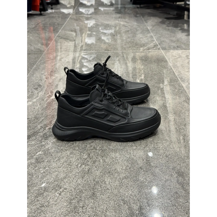 Marcomen 152-22604 Full Siyah Deri Spor Ayakkabı