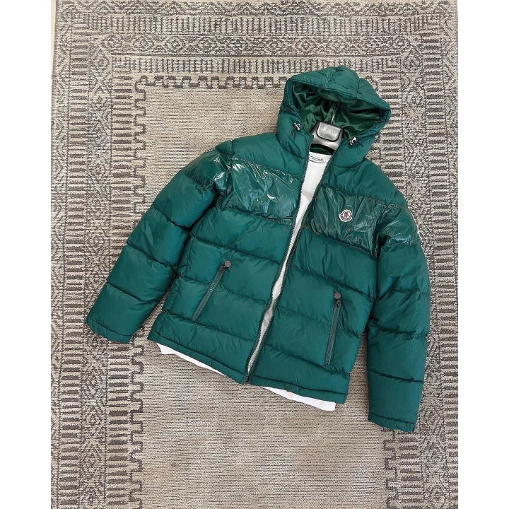 Moncler Yeşil Kapüşonlu Şişme Mont