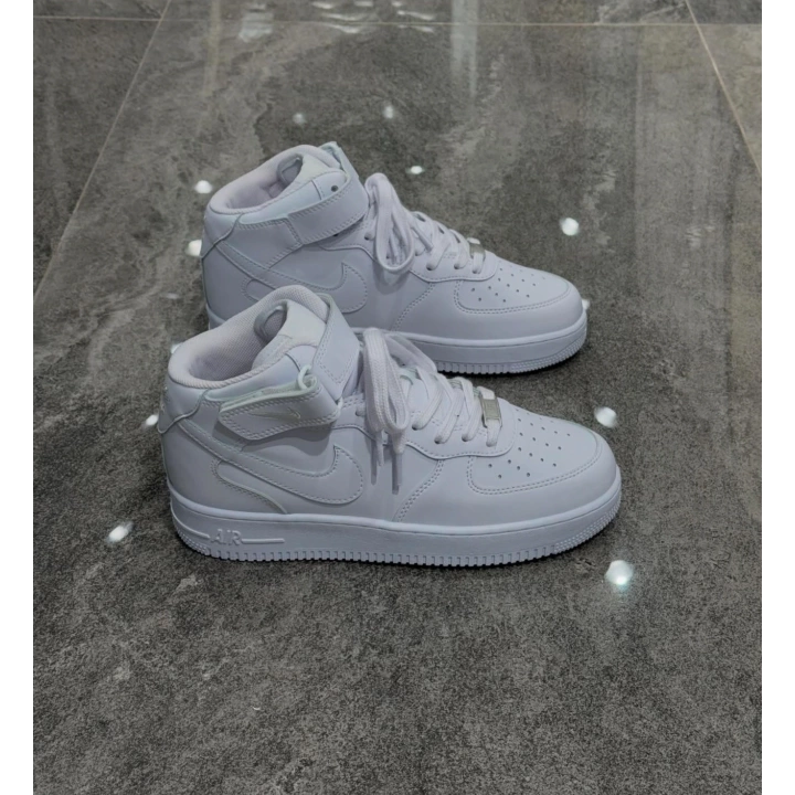 Nıke Air Force 107 Mid Beyaz Beyaz Spor Ayakkabı