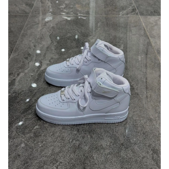 Nıke Air Force 107 Mid Beyaz Beyaz Spor Ayakkabı