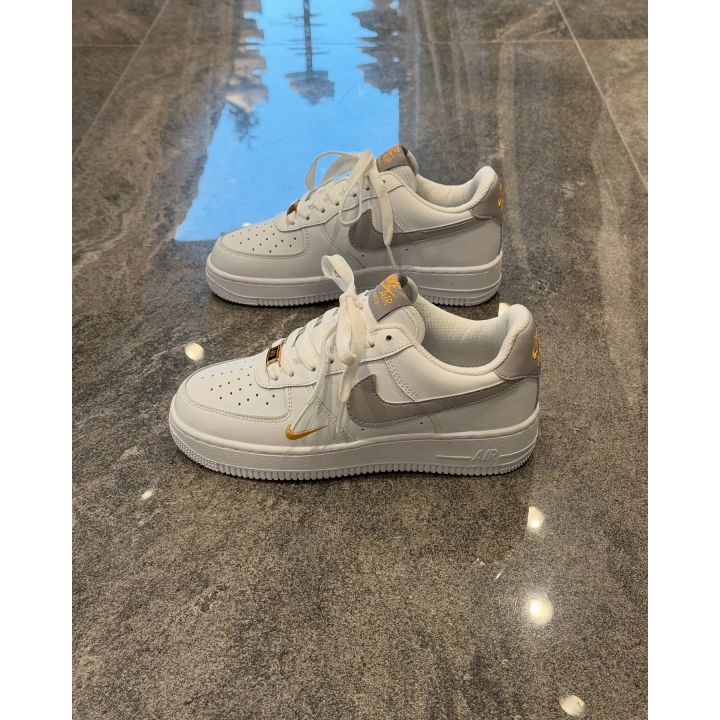 Nıke Air Force Beyaz Gri Altın