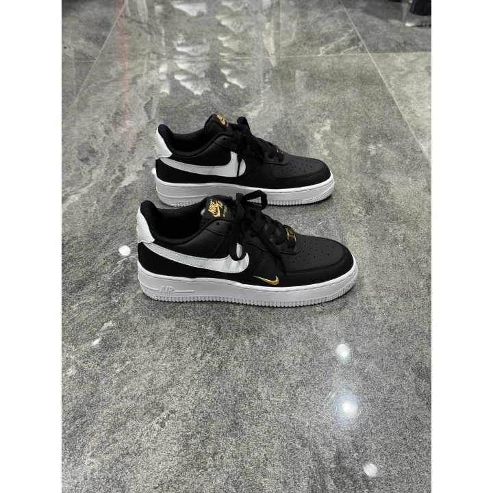 Nıke Air Force Core Black Altın