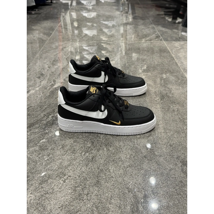 Nıke Air Force Core Black Altın