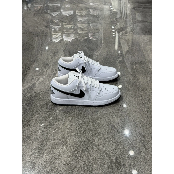 Nıke Air Jordan 1 Low Beyaz Siyah Detaylı Spor Ayakkabı