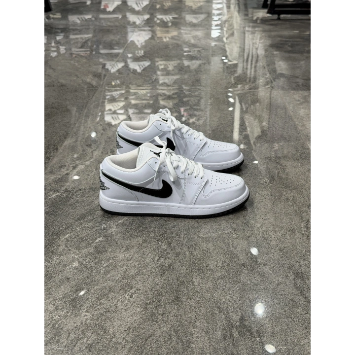 Nıke Air Jordan 1 Low Beyaz Siyah Detaylı Spor Ayakkabı