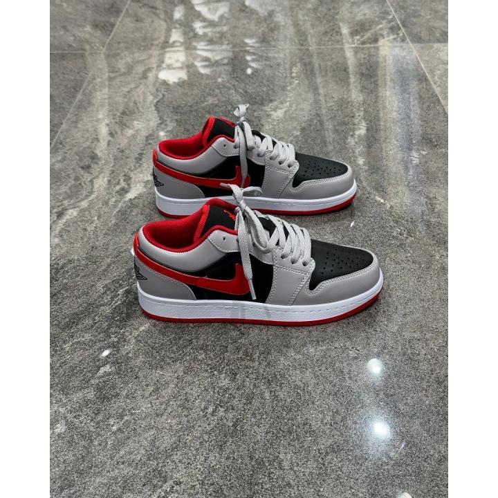 Nike Air Jordan 1 Low Black Light Smoke Grey Gym Red