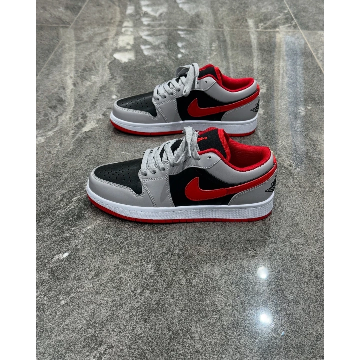 Nike Air Jordan 1 Low Black Light Smoke Grey Gym Red