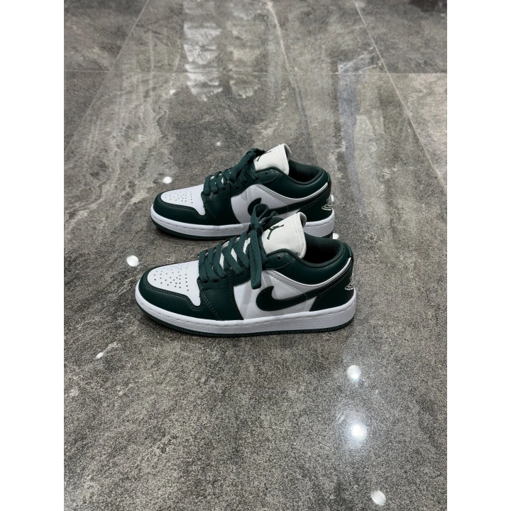 Nıke Air Jordan 1 Low Yeşil Beyaz Detaylı