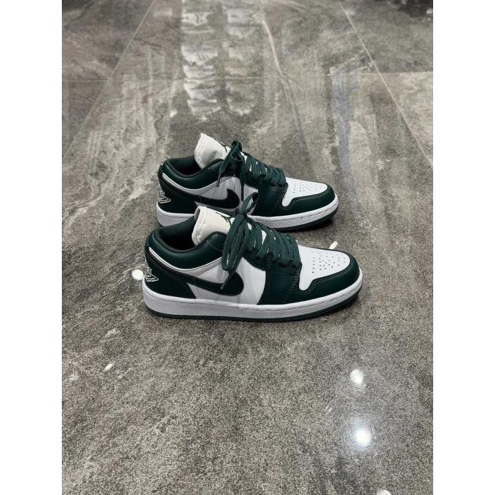 Nıke Air Jordan 1 Low Yeşil Beyaz Detaylı