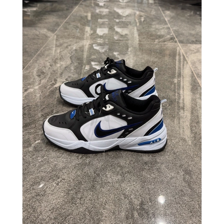 Nike Air Monarch Siyah Beyaz Mavi Detaylı