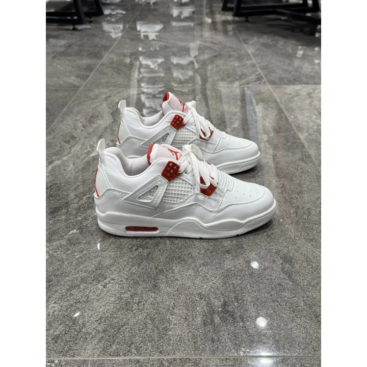Nike Jordan 4 Beyaz Kırmızı Detaylı