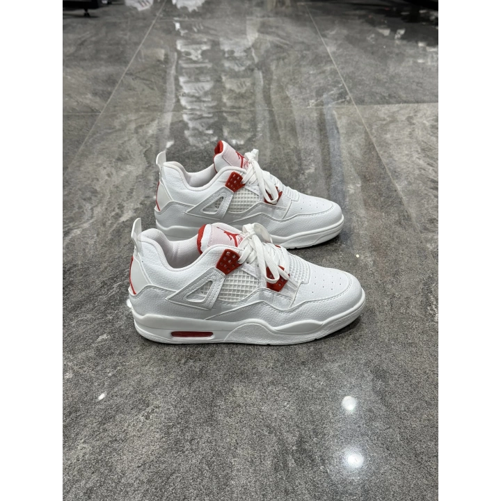 Nike Jordan 4 Beyaz Kırmızı Detaylı