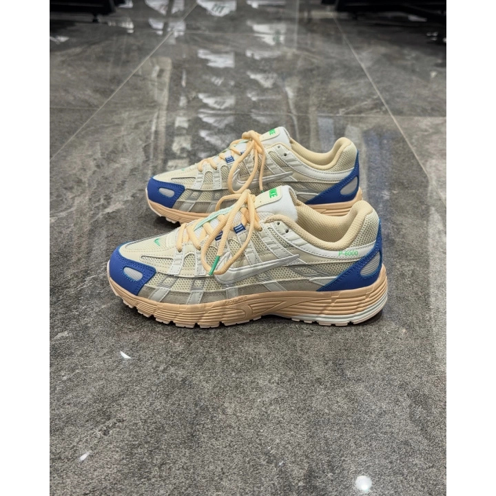 Nike Sportswear P-6000 Bej Mavi Detaylı Spor Ayakkabı