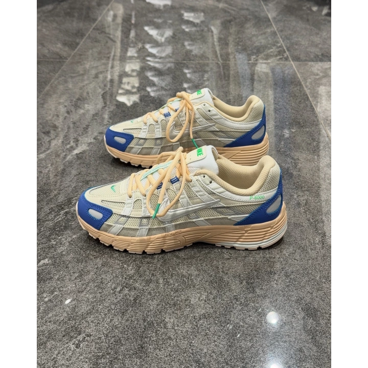 Nike Sportswear P-6000 Bej Mavi Detaylı Spor Ayakkabı