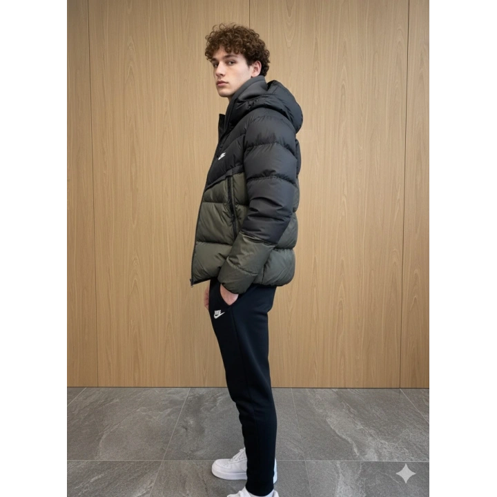 Nıke Storm Fıt Wındrunner Prımaloft Siyah Haki Mont