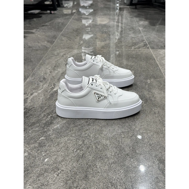 Prada Beyaz Beyaz Taban Downtown Low-Top Sneaker