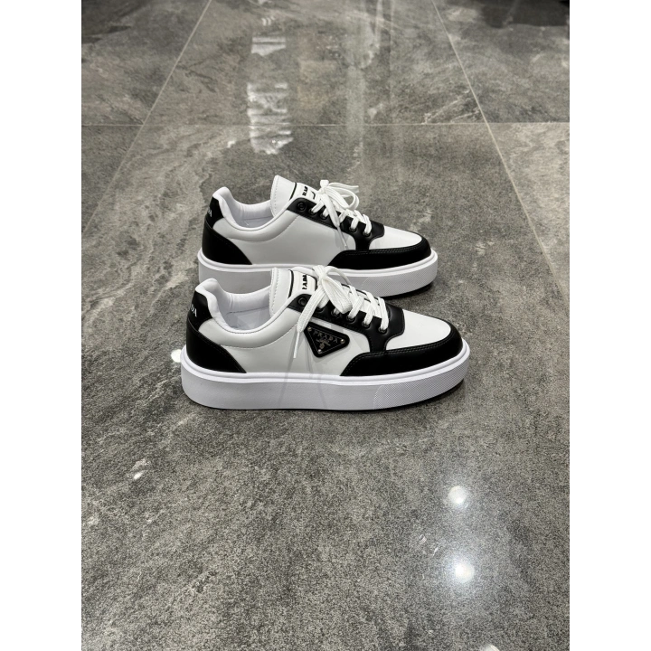Prada Beyaz Siyah Downtown Low-Top Sneaker