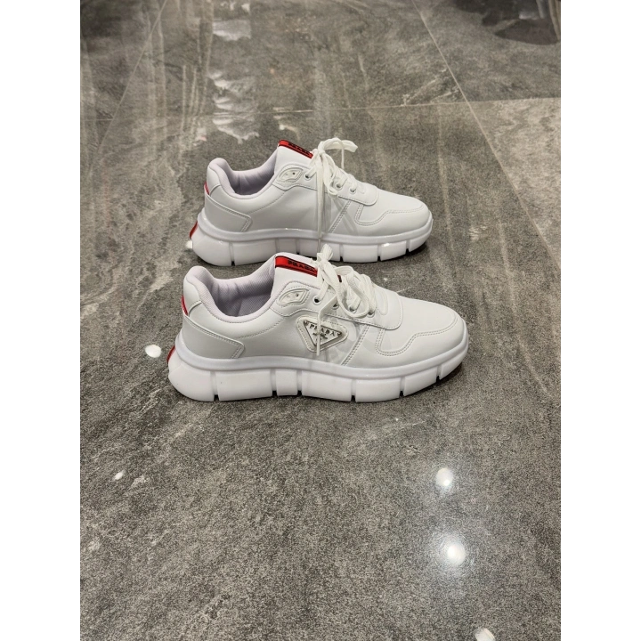 Prada Milano Beyaz Air Taban Detaylı Spor Ayakkabı