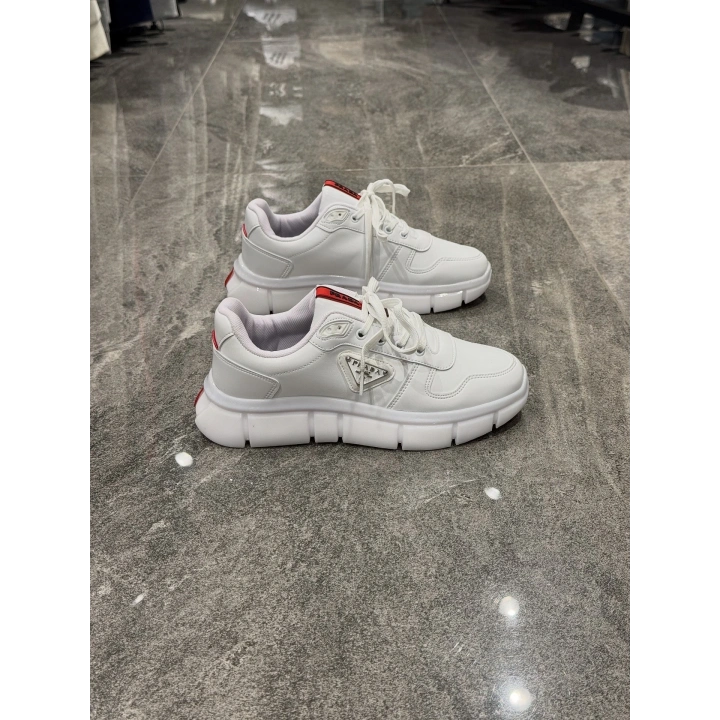 Prada Milano Beyaz Air Taban Detaylı Spor Ayakkabı
